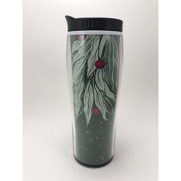 Starbucks Christmas Travel Mug 2020 Holiday 16oz Coffee Tumbler Green Red Berry‎ - Picture 4 of 7
